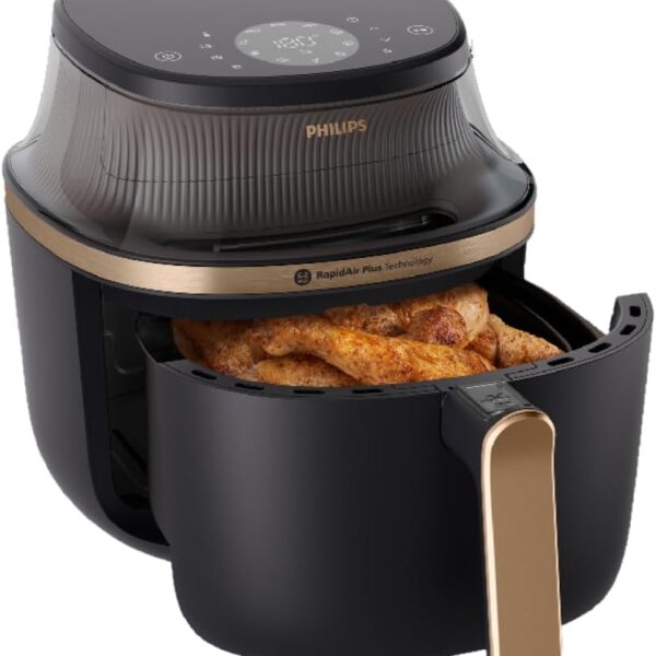 Air Fryer 7.2L 2000W 16-in-1 RapidAir Plus Cooking Window Black
