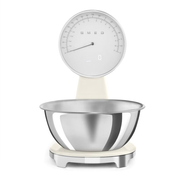 Analog And Digital Kitchen Scale 5Kg 1G Accuracy Stainless Steel Cream