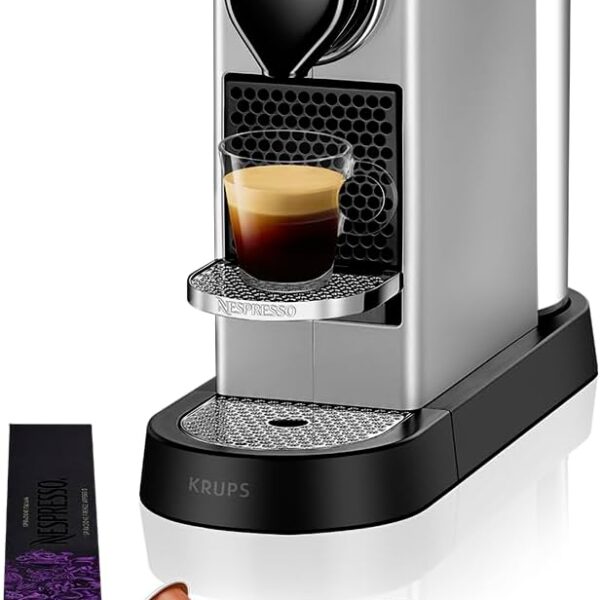 Automatic Pod Coffee Machine 1260W 1L Removable Tank Silver