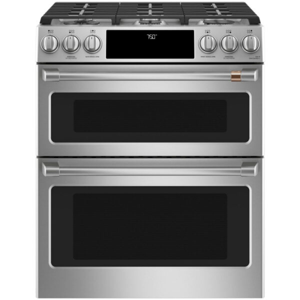 Cafe 30 Inch Wide 6.7 Cu. Ft. Slide In Gas Range with Convection and Griddle