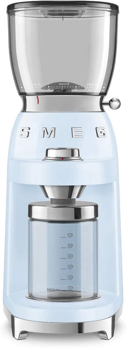 Coffee Grinder 150W 30 Grind Levels Conical Burr Pastel Blue Coffee Grinder 150W 30 Grind Levels Conical Burr Pastel Blue