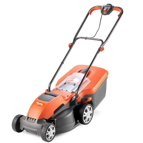 Corded Electric Hover Lawn Mower 1500W 36cm 40L 5 Heights Orange Grey
