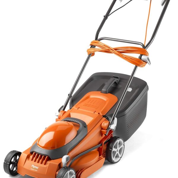 Corded Electric Lawn Mower 1600W 38cm 45L 5 Heights Orange Grey