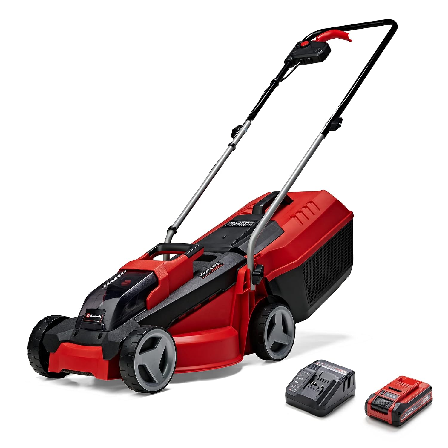 Cordless Lawn Mower 30cm 18V Brushless Motor Red Black Cordless Lawn Mower 30cm 18V Brushless Motor Red Black