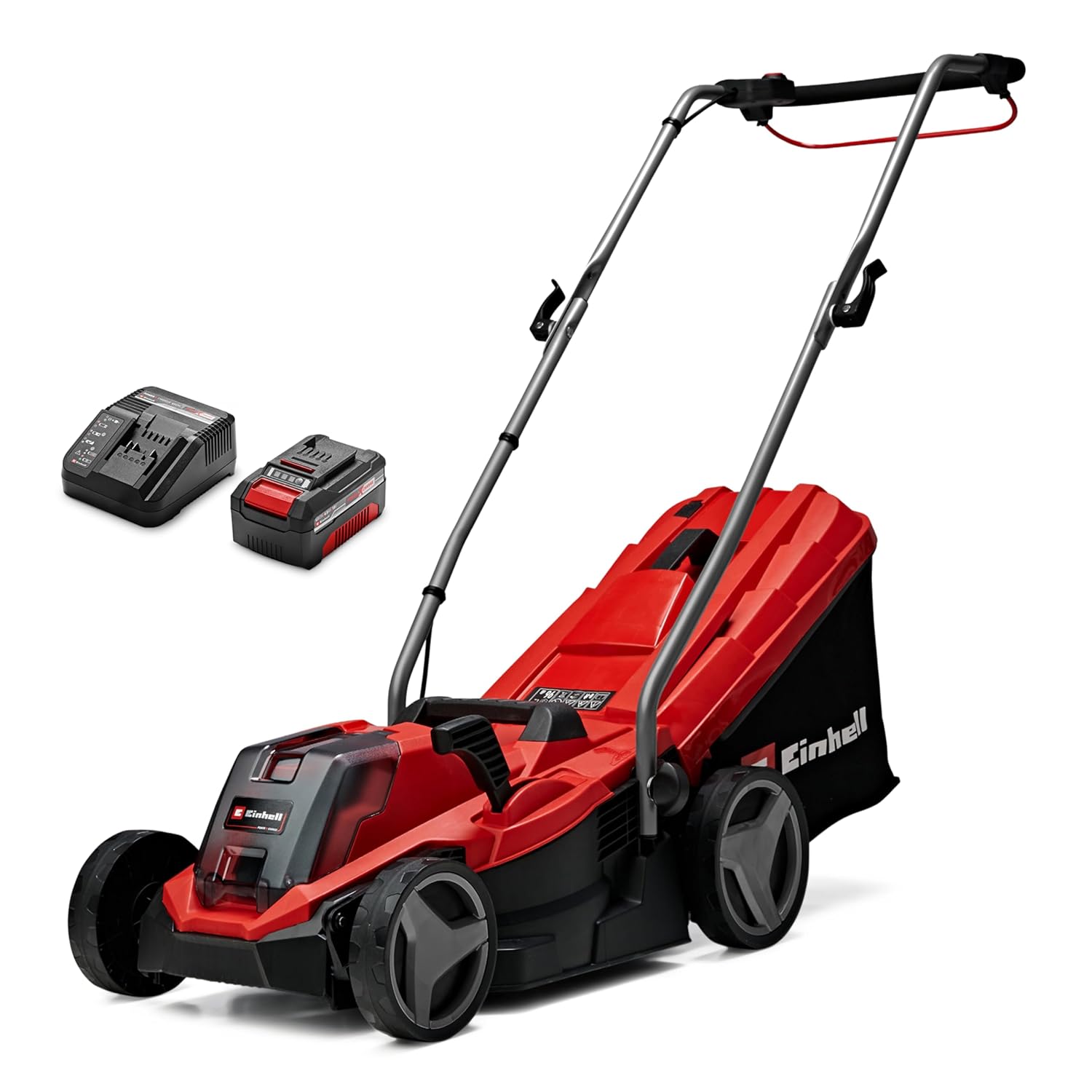 Cordless Lawn Mower 33cm 18V 4.0Ah Brushless Motor Red Black Cordless Lawn Mower 33cm 18V 4.0Ah Brushless Motor Red Black