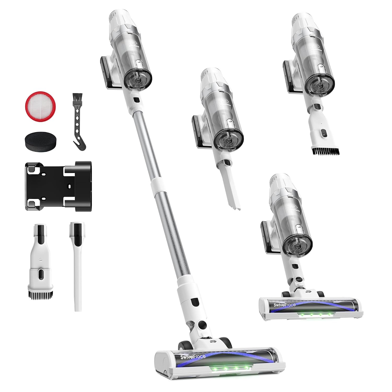 Cordless Stick Vacuum Cleaner 580W 48KPa Suction 65 Min White Cordless Stick Vacuum Cleaner 580W 48KPa Suction 65 Min White