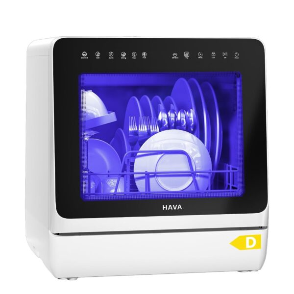 Countertop Dishwasher 5L 8 Programs With Water Softener Black