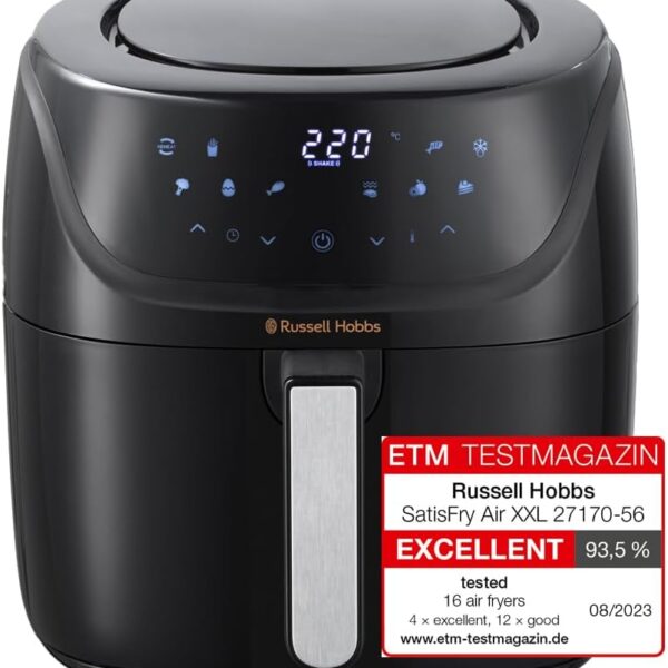 Digital Air Fryer 8L 10 Preset Programmes 220°C Black