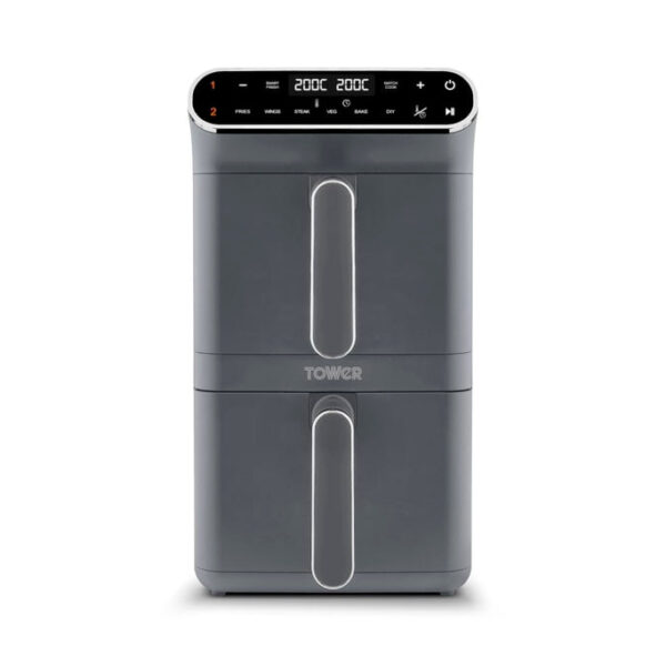Dual Stack Air Fryer 11L 2460W 6 Presets Graphite