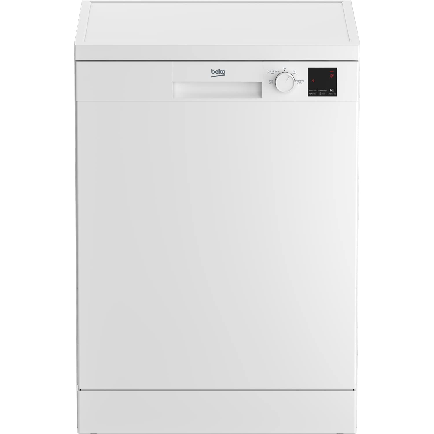 Freestanding Dishwasher 13 Place Settings 49dB Mini 30 Programme LED Display White Freestanding Dishwasher 13 Place Settings 49dB Mini 30 Programme LED Display White
