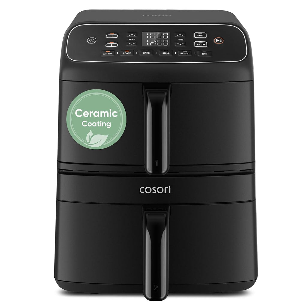 Freestanding Double Stack Airfryer 8.6L 2630W 6 Functions Black Freestanding Double Stack Airfryer 8.6L 2630W 6 Functions Black