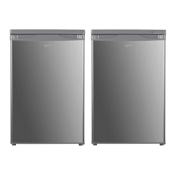 Freestanding Under Counter Fridge Freezer Set 136L 91L 55cm Inox