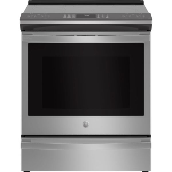 GE Profile 30 Inch Wide 5.3 Cu. Ft. Slide-In Electric Range with True European Convection and Wi-Fi Connectivity