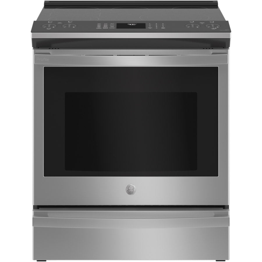 GE Profile GE Profile 30 Inch Wide 5.3 Cu. Ft. Slide In Electric Range with No Preheat Air Fry GE Profile GE Profile 30 Inch Wide 5.3 Cu. Ft. Slide In Electric Range with No Preheat Air Fry