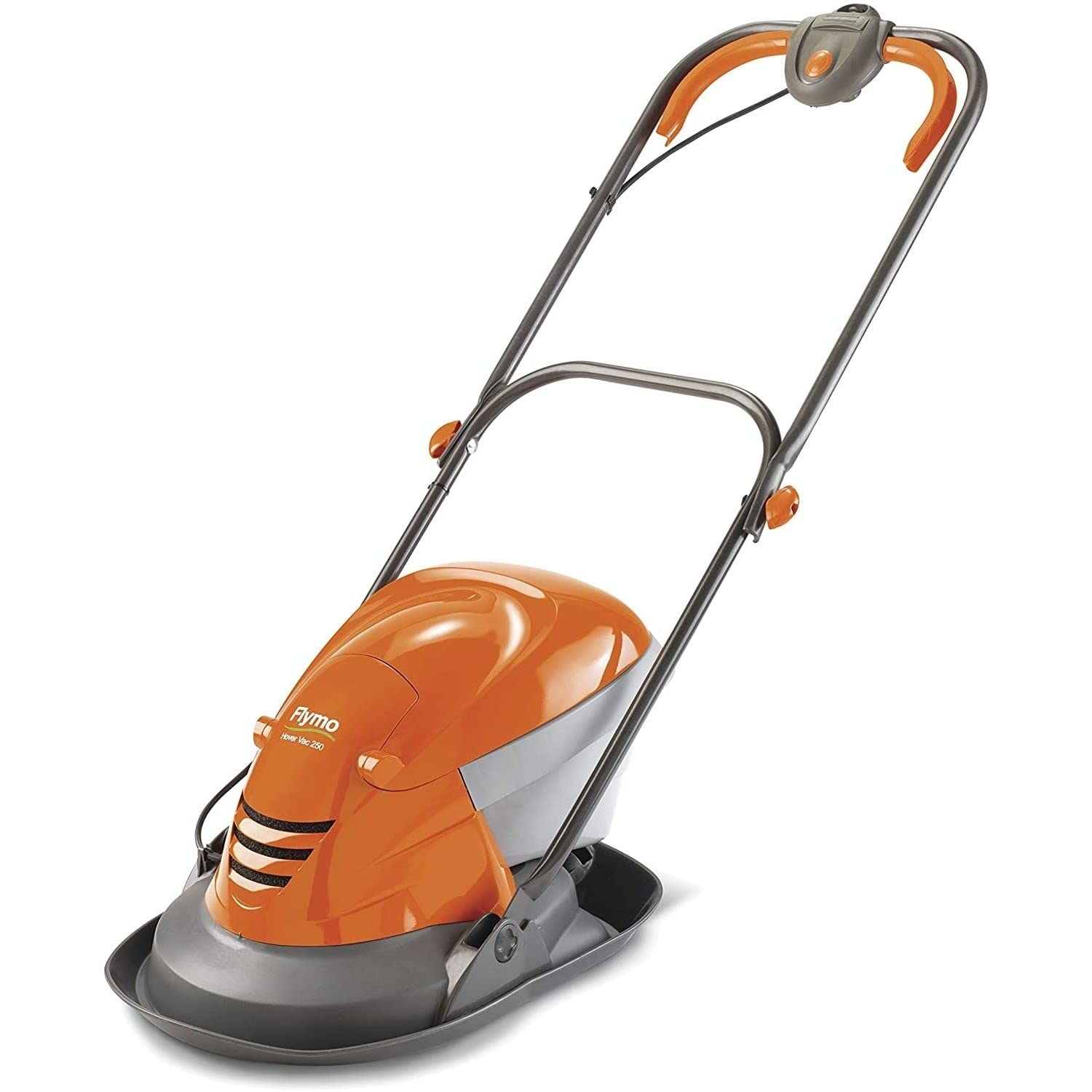 Hover Lawn Mower 25cm 1400W 15L Grass Box 4 Cutting Heights Orange Grey Hover Lawn Mower 25cm 1400W 15L Grass Box 4 Cutting Heights Orange Grey