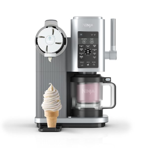 Ice Cream Maker 13 Functions 2x 480ml Tubs Soft Serve Platinum