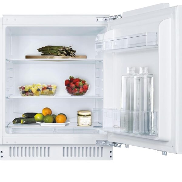 Integrated Undercounter Fridge 135L Adjustable Shelves LED Display White
