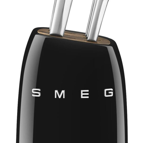 Knife Block Set With Integrated Sharpener 6-Piece Stainless Steel Black