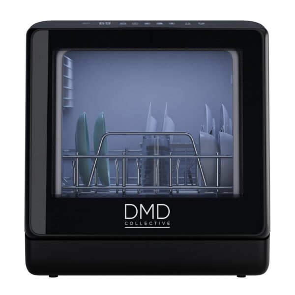 Mini Countertop Dishwasher 5L Touch Control LED Display 6 Programs Black