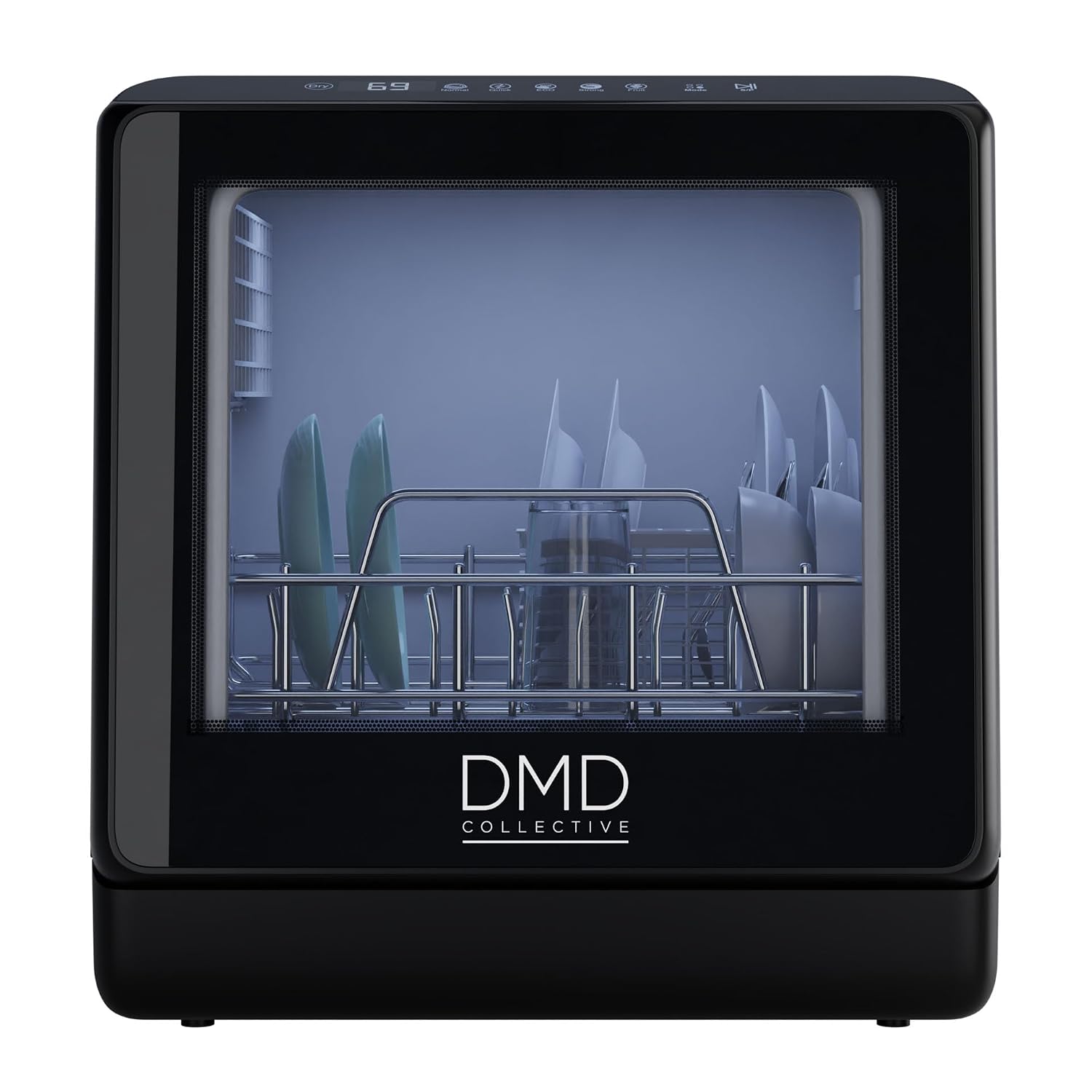Mini Countertop Dishwasher 5L Touch Control LED Display 6 Programs Black Mini Countertop Dishwasher 5L Touch Control LED Display 6 Programs Black