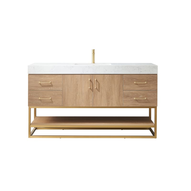 Miseno Alistair 60" Free Standing Single Basin Vanity Set with Cabinet and Stone Vanity Top with USB Port and Electrical Outlet Miseno Alistair 60" Free Standing Single Basin Vanity Set with Cabinet and Stone Vanity Top with USB Port and Electrical Outlet