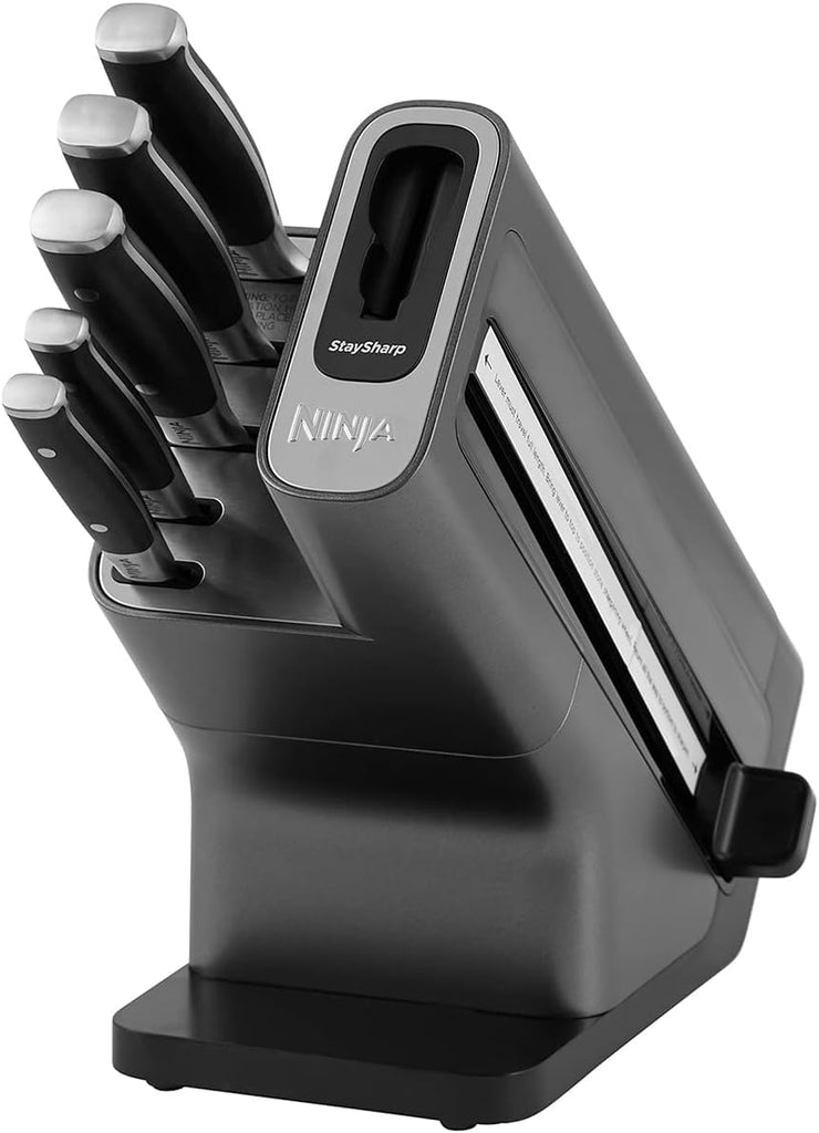 Ninja Foodi StaySharp Knife Block with Integrated Sharpener, 5-Piece Knife Set includes Chef Ninja Foodi StaySharp Knife Block with Integrated Sharpener, 5-Piece Knife Set includes Chef