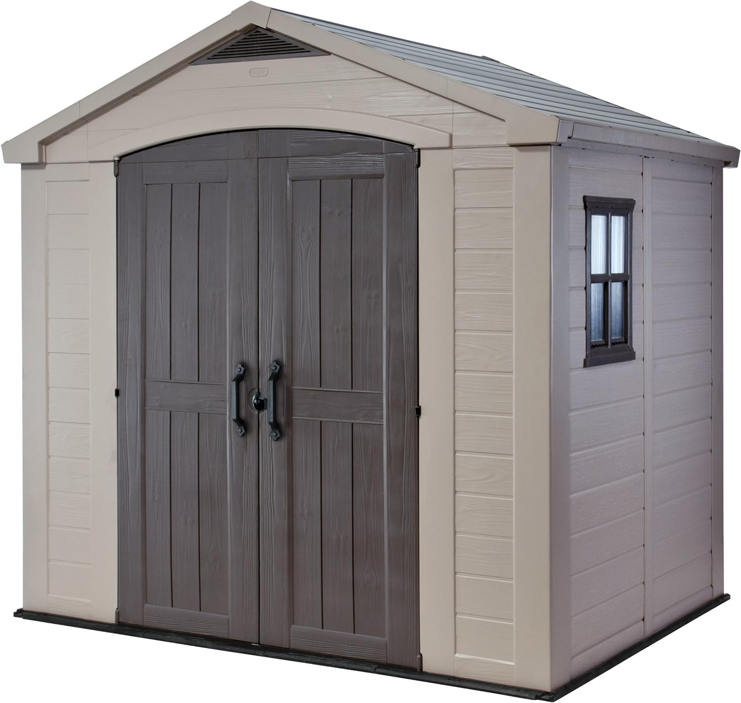 Resin Garden Storage Shed 8 X 6 Ft Brown Double Doors Lockable Resin Garden Storage Shed 8 X 6 Ft Brown Double Doors Lockable