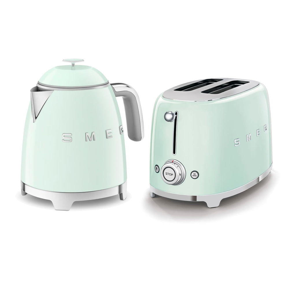 Retro Range Breakfast Set 0.8L Mini Kettle 2-Slice Toaster Pastel Green Retro Range Breakfast Set 0.8L Mini Kettle 2-Slice Toaster Pastel Green