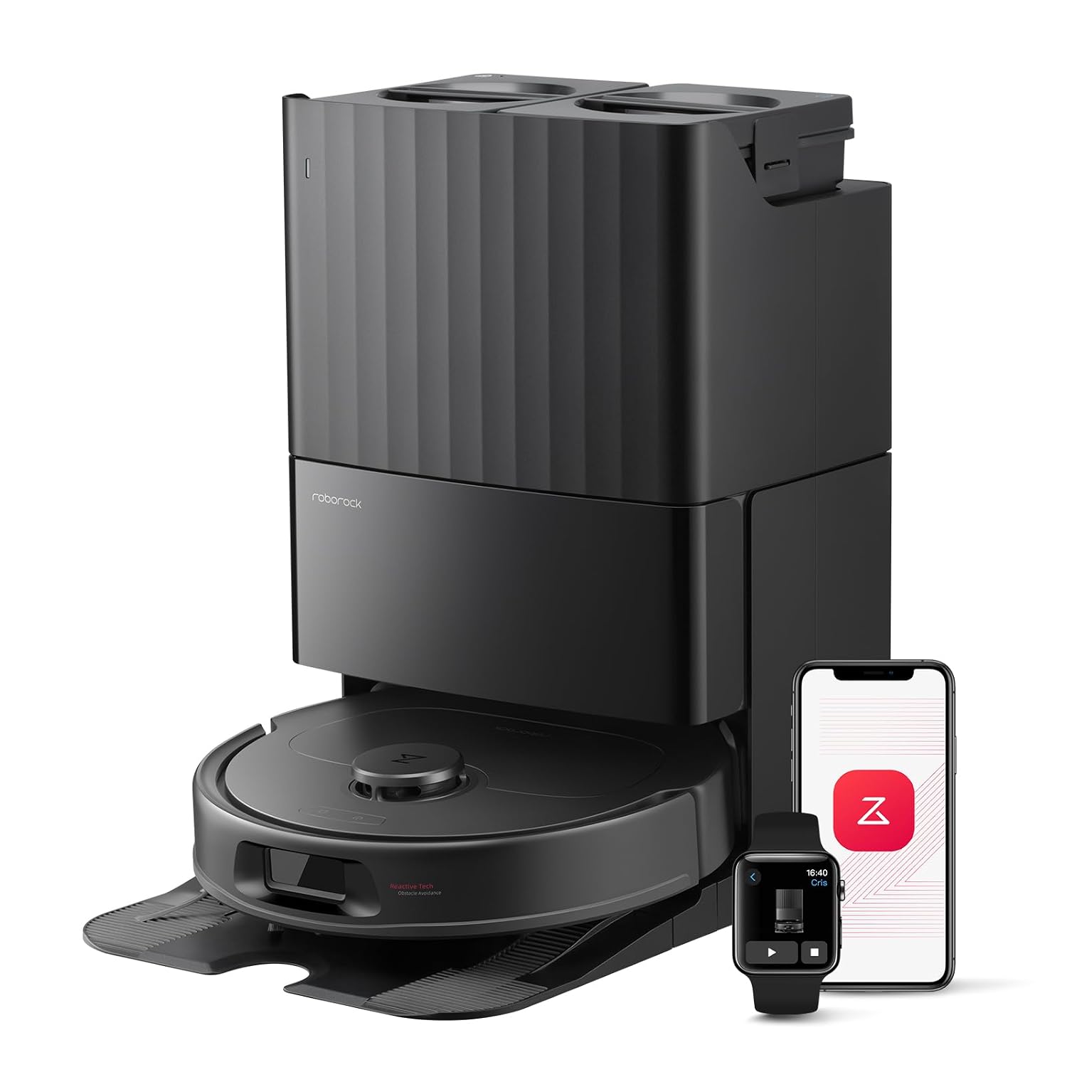 Robot Vacuum Cleaner With Mop 10000Pa Suction Dual Anti-Tangle Brushes Black Robot Vacuum Cleaner With Mop 10000Pa Suction Dual Anti-Tangle Brushes Black