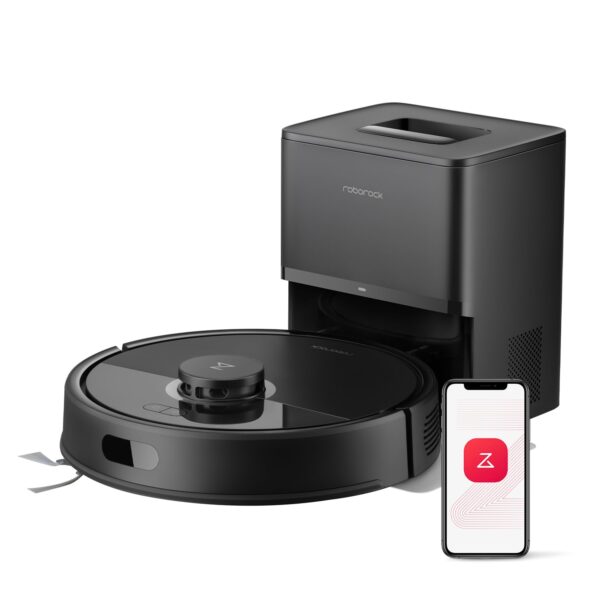 Robot Vacuum Cleaner With Mop 8000Pa Suction 150 Min Battery Black