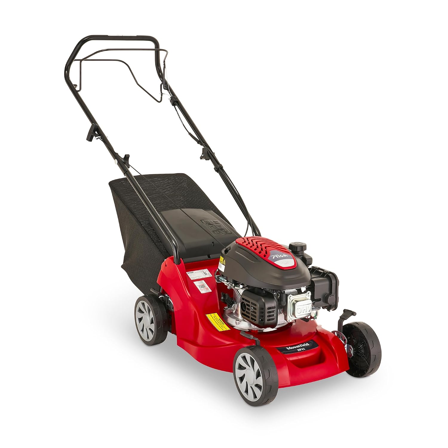 Self-Propelled Petrol Lawnmower 39cm 123cc 40L Grass Collector Red Self-Propelled Petrol Lawnmower 39cm 123cc 40L Grass Collector Red