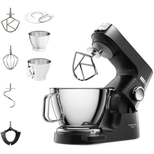 Stand Mixer 1200W Integrated Scale 5L 3.5L Bowls Black