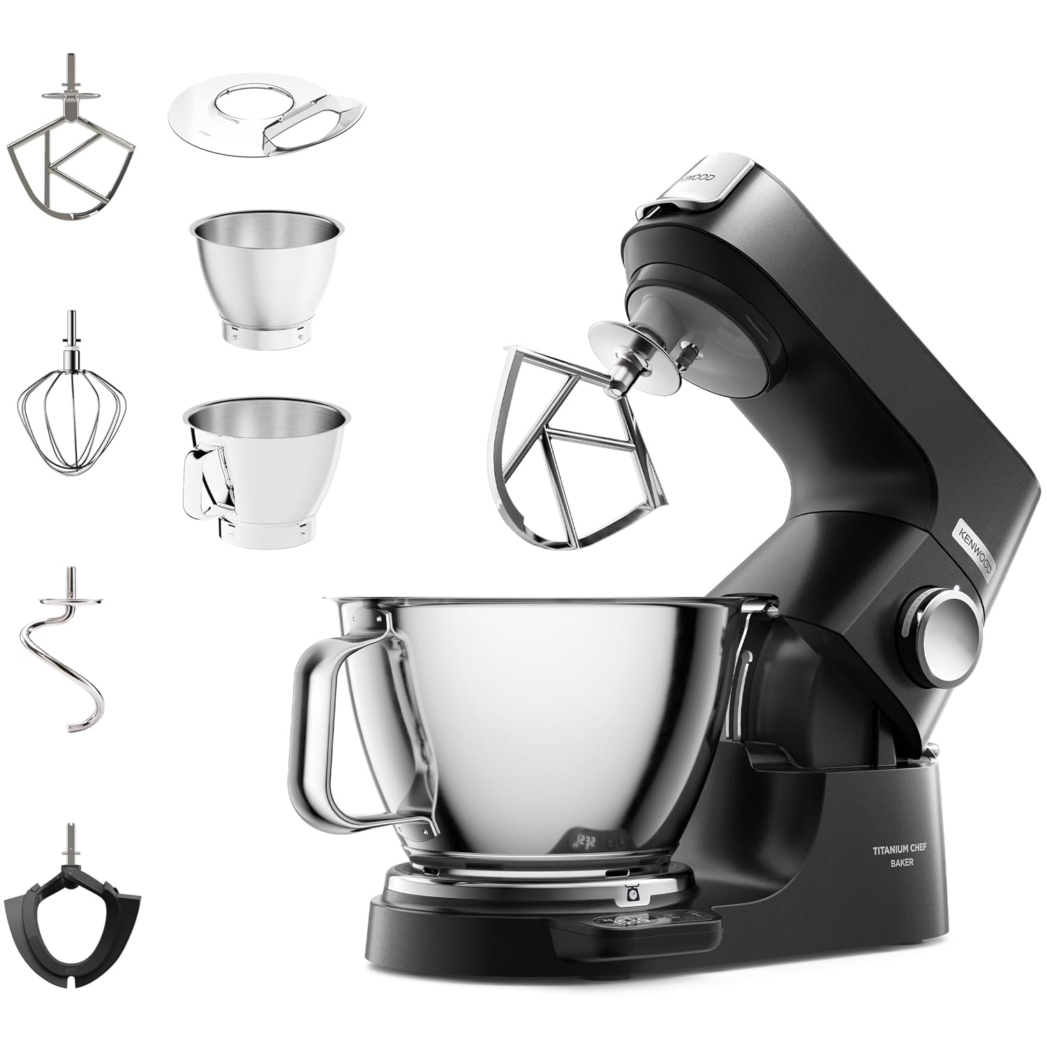 Stand Mixer 1200W Integrated Scale 5L 3.5L Bowls Black Stand Mixer 1200W Integrated Scale 5L 3.5L Bowls Black