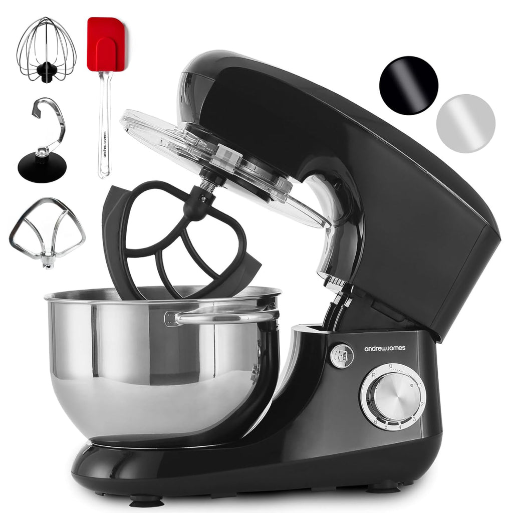 Stand Mixer 1300W 5.5L Stainless Steel Bowl 6 Speeds Pulse Black Stand Mixer 1300W 5.5L Stainless Steel Bowl 6 Speeds Pulse Black