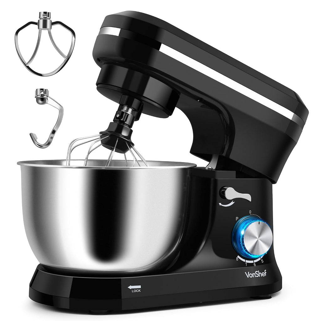 Stand Mixer 4.5L 1000W 8 Speeds With Pulse Function Black Stand Mixer 4.5L 1000W 8 Speeds With Pulse Function Black