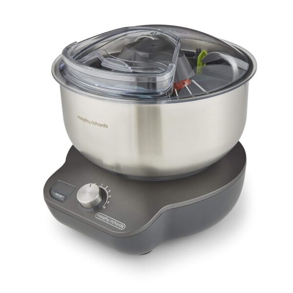 Stand Mixer 4L 650W 6 Speeds Dual Beaters Grey