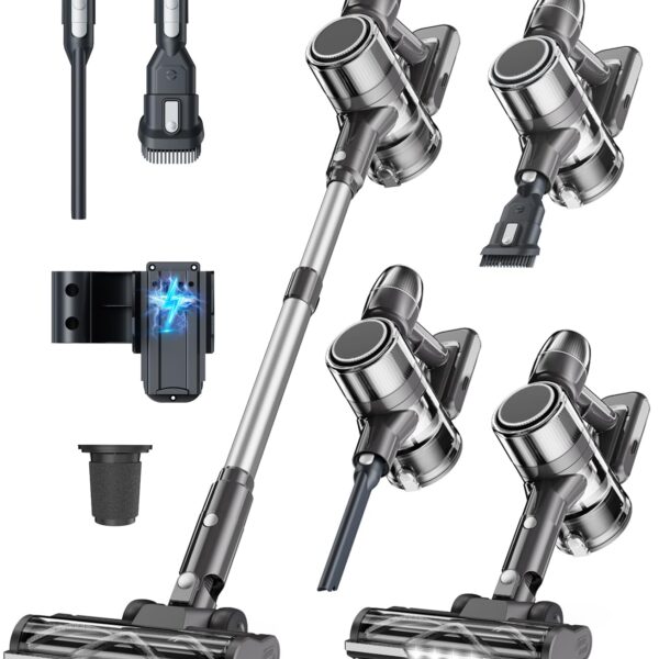 Stick Vacuum 350W 2500mAh 60 Min Runtime Anti-Tangle Grey
