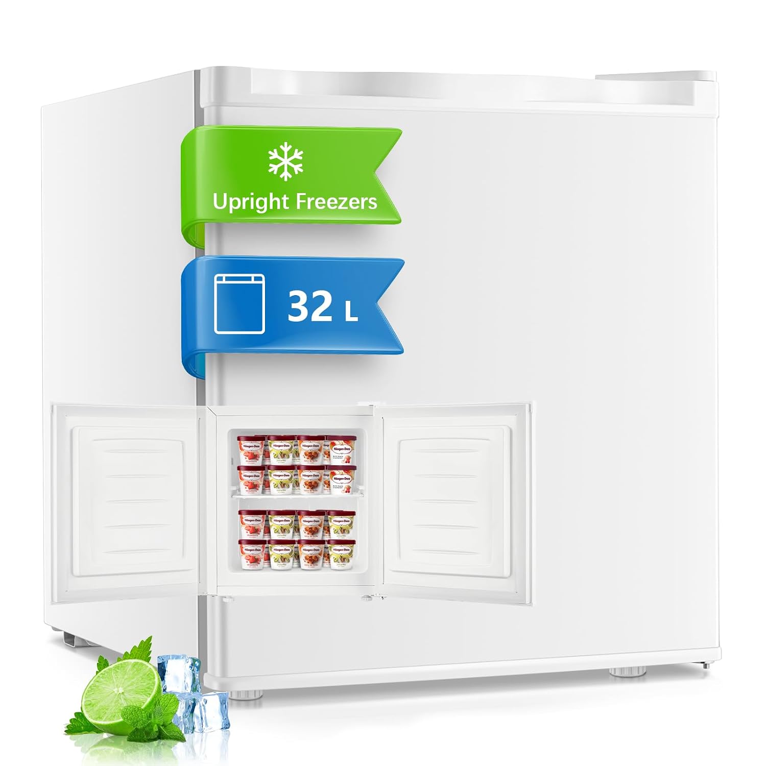 Table Top Mini Freezer 32L White Freestanding Table Top Mini Freezer 32L White Freestanding
