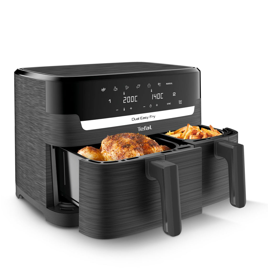 Tefal Easy Fry Dual Zone Digital Air Fryer, 2 Drawers, 8.3L, 8in1, Air Fry, Extra Crisp, Roast, Bake Tefal Easy Fry Dual Zone Digital Air Fryer, 2 Drawers, 8.3L, 8in1, Air Fry, Extra Crisp, Roast, Bake